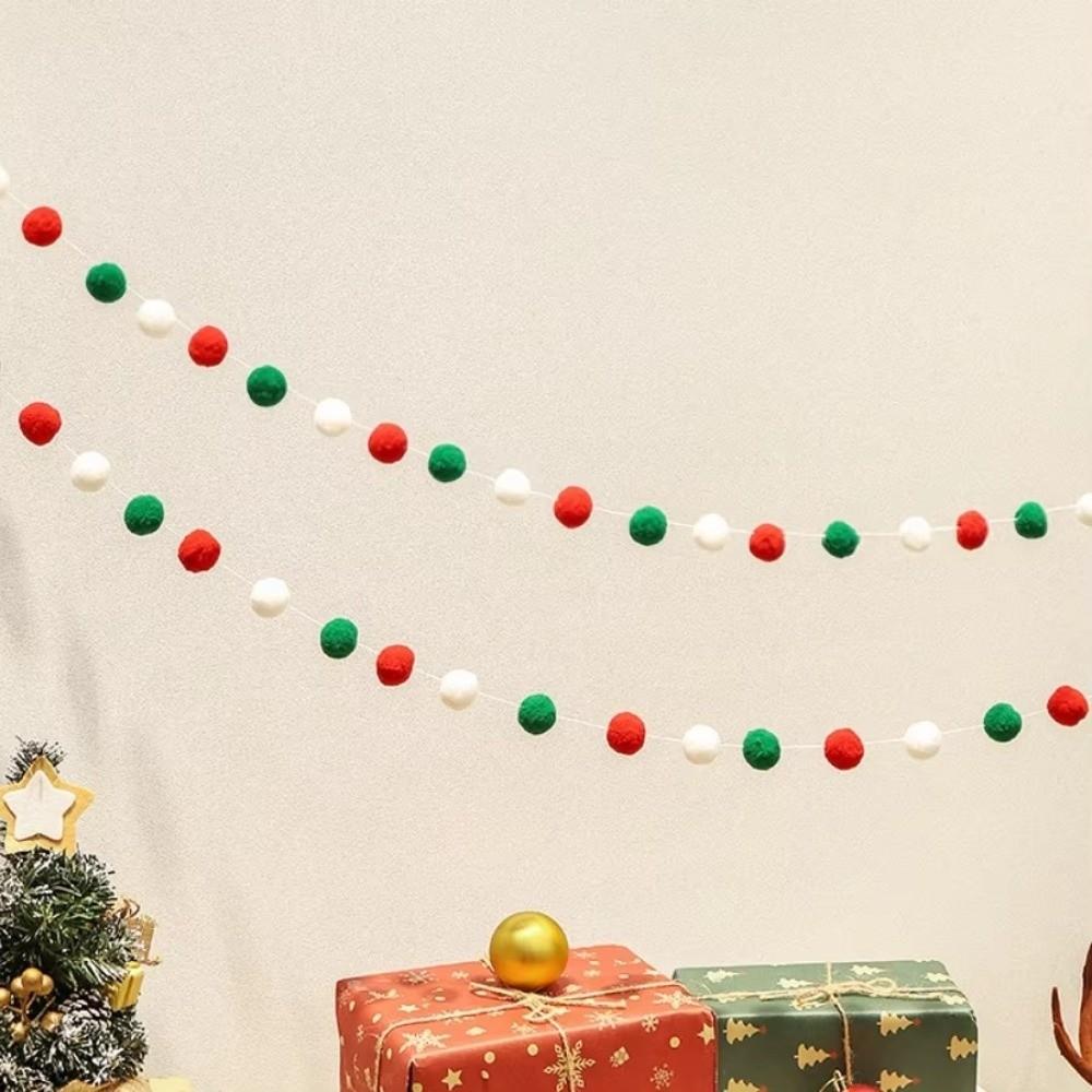 String Design Hanging Felt Garland Pompom Bead String Banner Garland Room Decoration