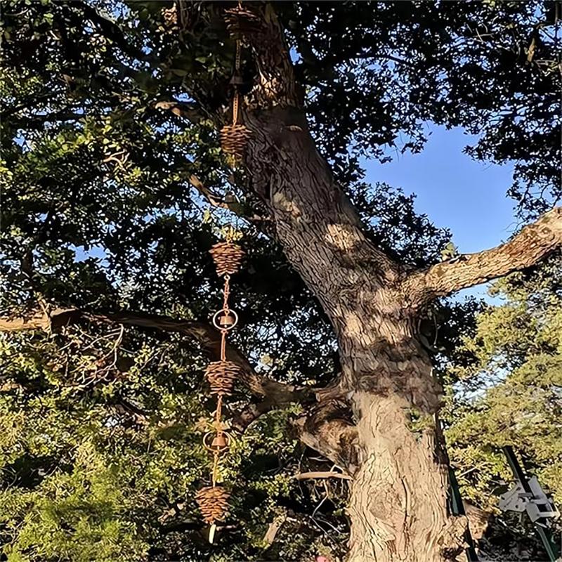 

Металлическая дождевая цепь в форме сосновой шишки, дождевая цепь для желоба, водосточная труба, уличный дождеприемник, украшение, дождевая цепь с сосновыми шишками