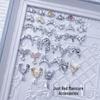 Vintage French Round Rhinestone Manicure Set: Light Luxury Zirconia Ornaments with Color-Preserving Micro-Inlay Design