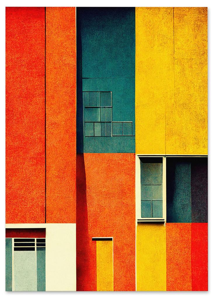 Plakat bauhaus abstrakcja