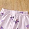 Kids' Autumn Lycra Cotton Pants Set: High-Elastic, Cartoon Print, Soft & Skin-Friendly Home Wear.