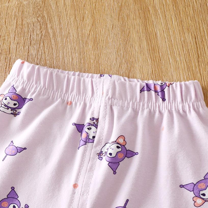 Kids' Autumn Lycra Cotton Pants Set: High-Elastic, Cartoon Print, Soft & Skin-Friendly Home Wear.