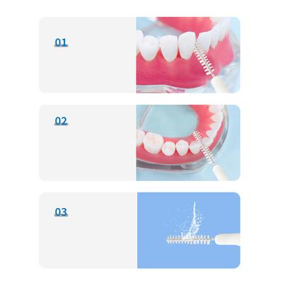 50pcsInterdental Brushes Dental Brush Between Teeth For Dental Orthodontic Clean Between Teeth Cleaning Tools Soft Micro Brushes