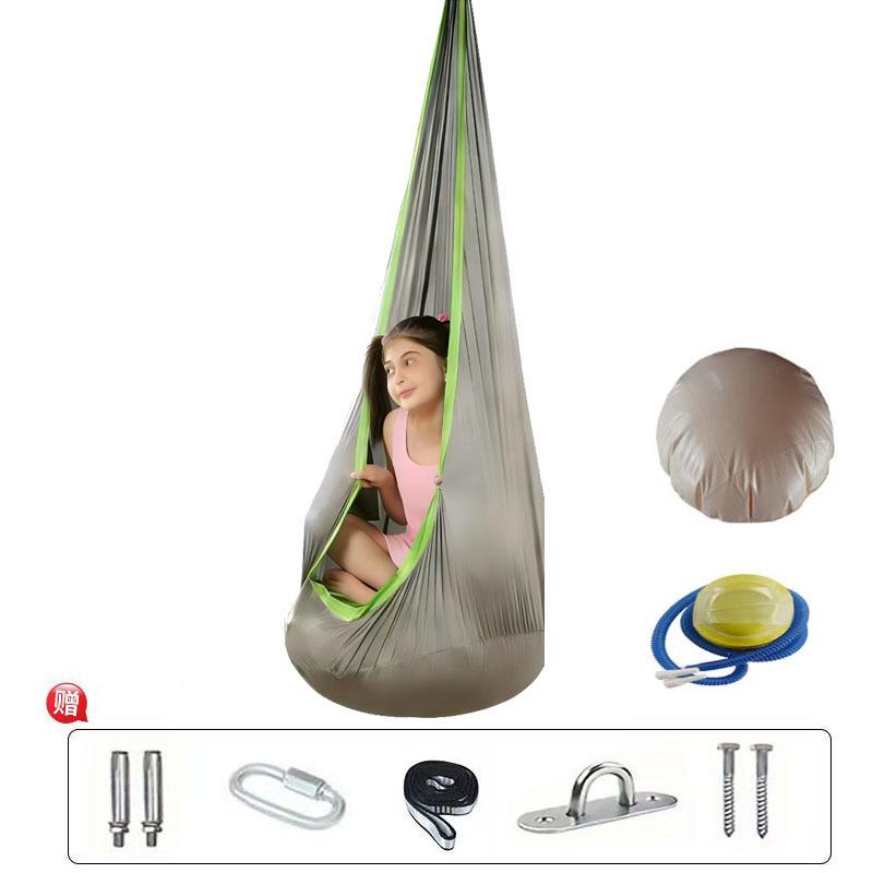 Children's Hanging Chair with Inflatable Cushion - Portable Swing for Parks and Yards