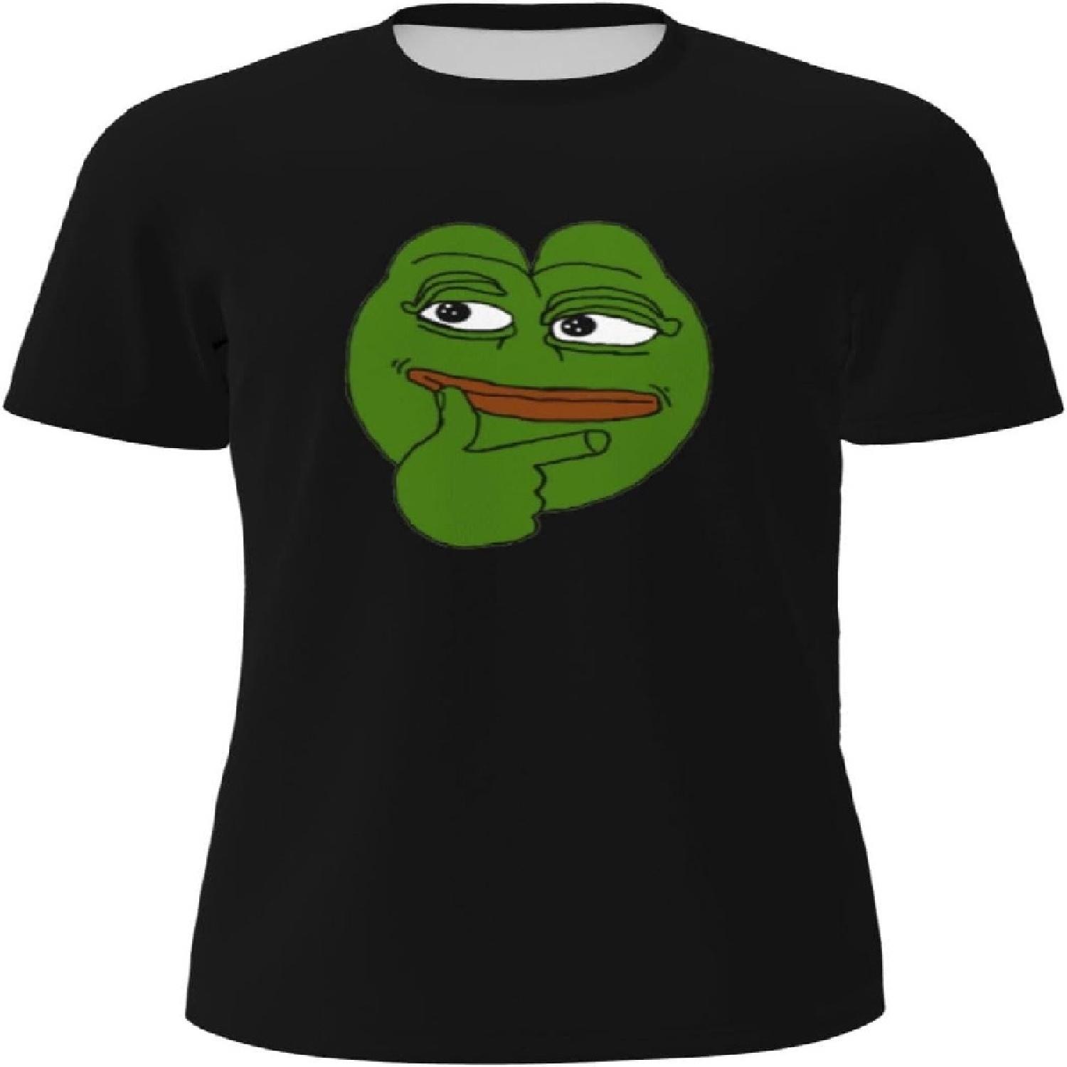 

Pepe The Frog Thinking Men s Short-Sleeved Round Neck Mesh T-Shirt(2) XXXXXL різнокольоровий
