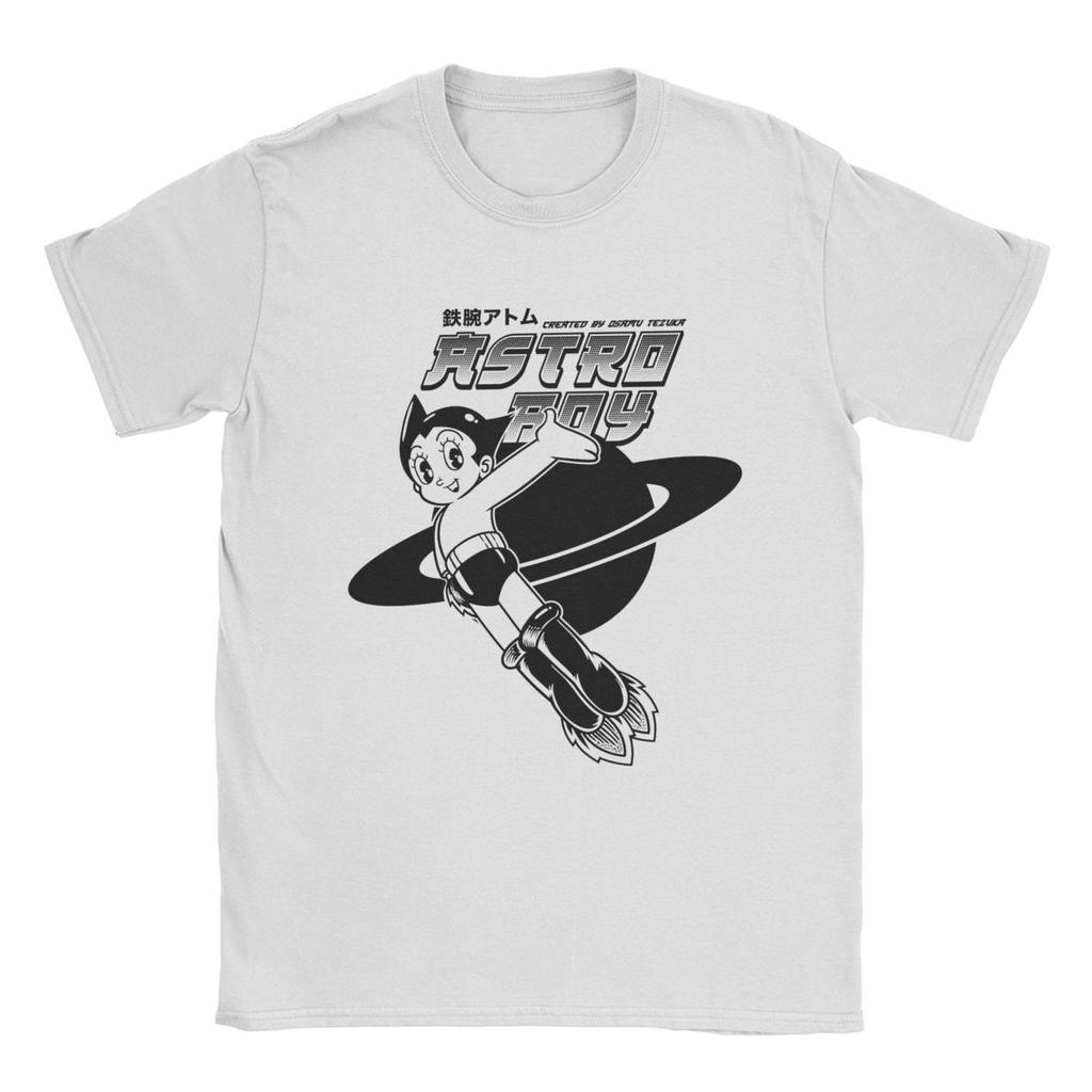Astro Boy T Shirt Men Pure Cotton Vintage T-Shirt O Neck AstroBoy Anime Tee Shirt Short Sleeve Tops Big Size