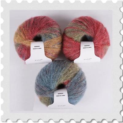 DIY Sweater Segment Dyed Material Supplies Knitting Yarn Cashmere Yarn Colorful Gradient Wool Blended Scarf Cardigan