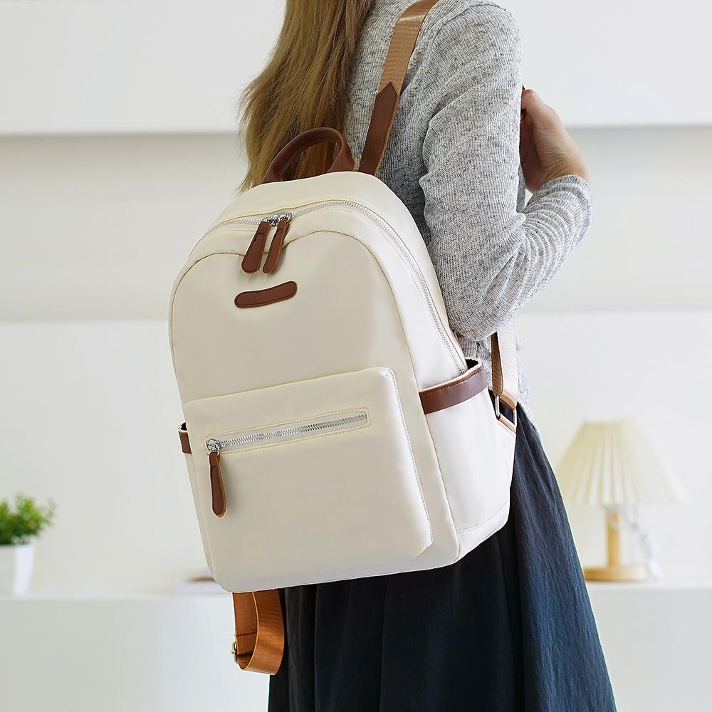 Lightweight Backpack Color Block Women's Small Backpack Oxford Travel Bag