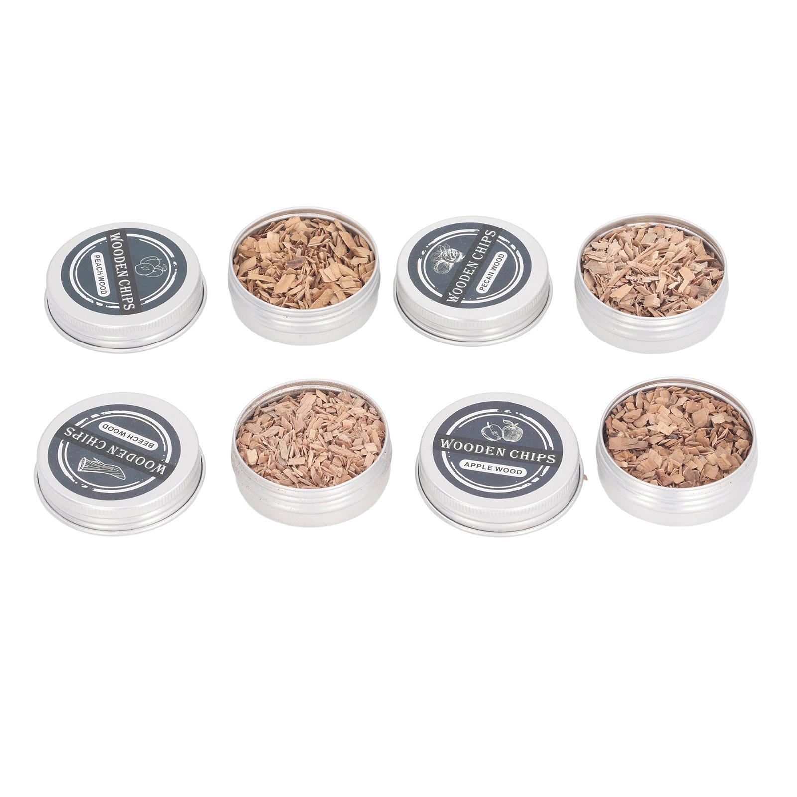 

Щепа для копчения коктейлей, 4 вкуса, натуральная щепа, включая орех, дуб, персик