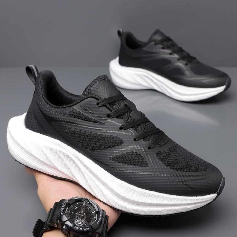 

2025 Autumn Breathable Mesh Running Shoes - Soft, Wear-Resistant, Shock-Absorbing, Versatile Casual Footwear 45 чёрный