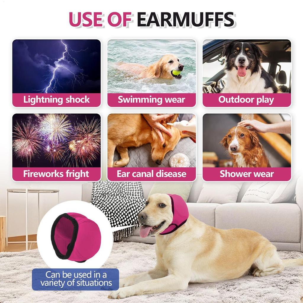 Waterproof Noise Cancelling Dog Ear Muffs For Swimming Anxiety Relief - Calming Hood To Prevent Shock And Fear Pet Care Supplies