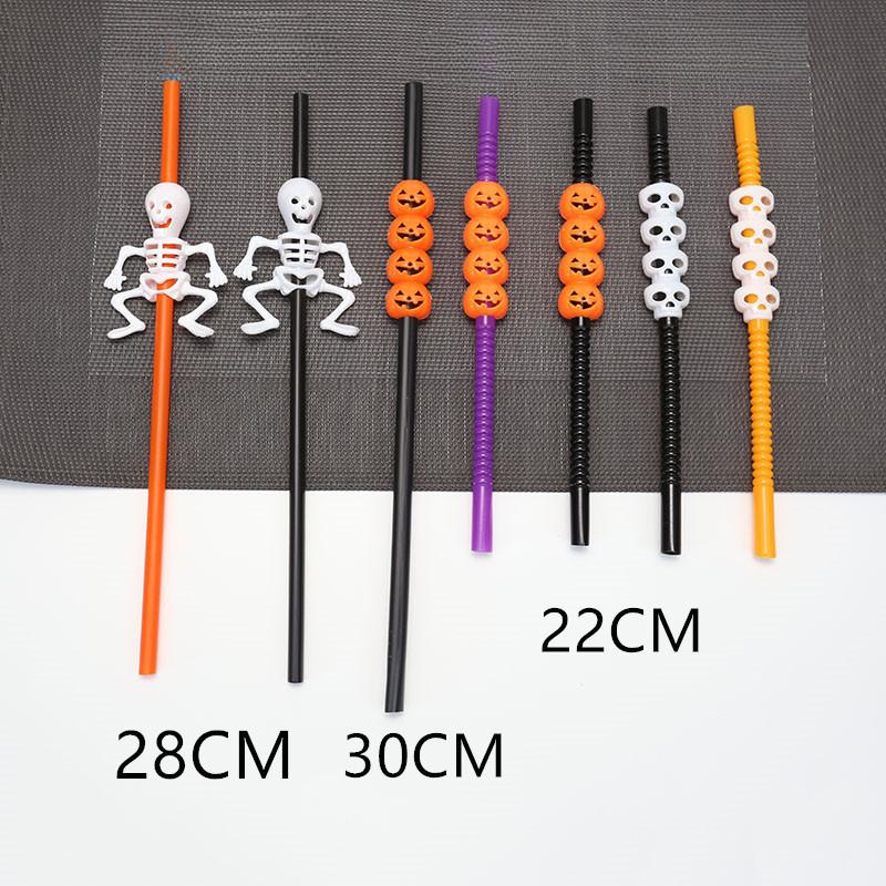 Halloween Decorations, Bars, KTV Restaurants, Halloween Decorations, Pumpkin Straws, Halloween Straws, Party Supplies