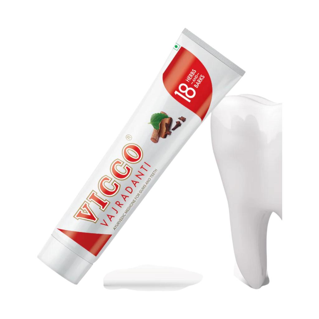 Vicco Vajradanti Ayurvedic Toothpaste 150g Pack of 3 for Healthy Gums and Fresh Breath