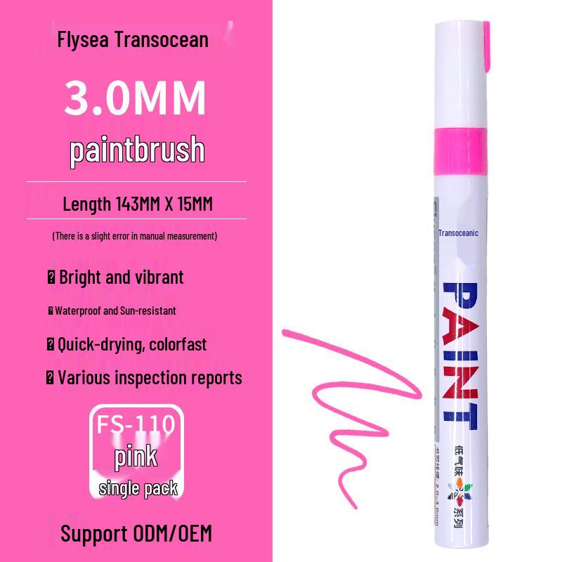 Low Odor White Oil-Based Paint Marker for Tires, Furniture, and Tiles