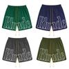 Heren Casual Shorts met Logo Print, Elastische Taille met Trekkoord Nylon Shorts, Zomer Streetwear Strand Zwembroek
