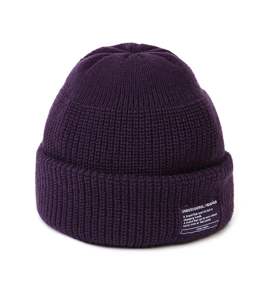 Eondeokeonteulol Winter Short Beanie Beanie / Monk Fit / Purple