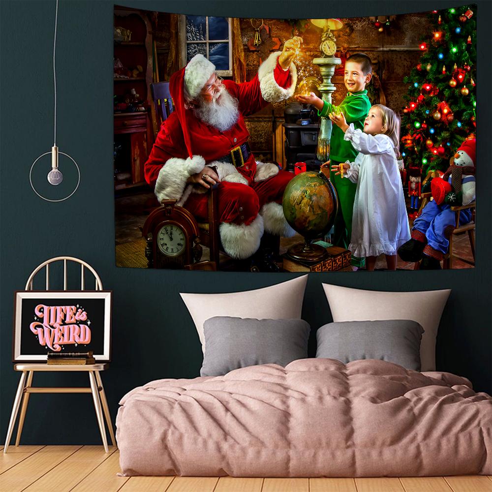 Christmas Cartoon New Year Gift Hanging Bohemian Tapestry Bohemian Wall Tapestries Mandala Kawaii Room Decor