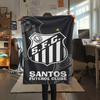1Pc Santos FC Print Flannel Blanket High Quality Warm Comfortable Cover for All Seasons Perfect for Gifts Home Decor