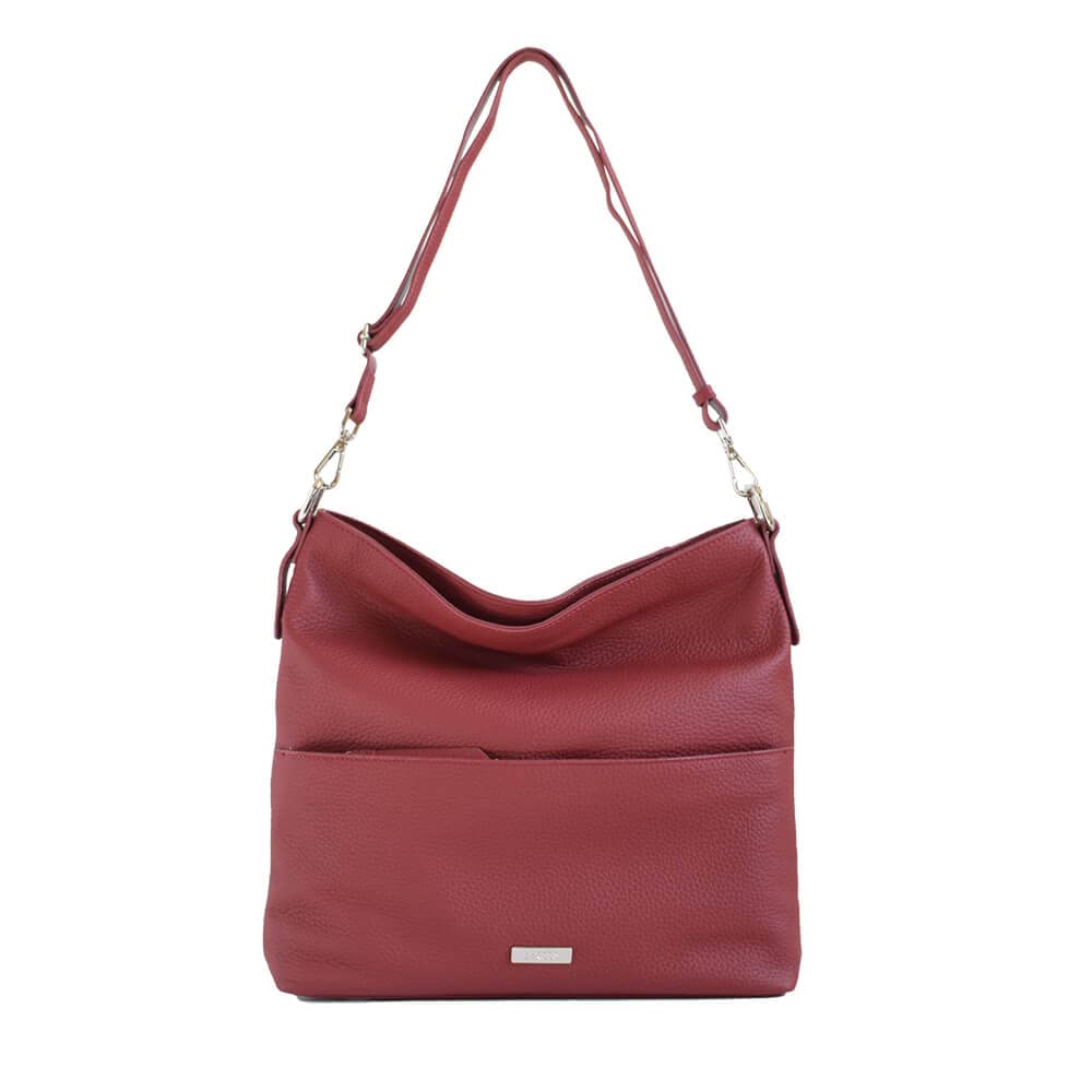 

Barcos Shrink Leather 3-Way Bag, Women s, One Size, Bordeaux