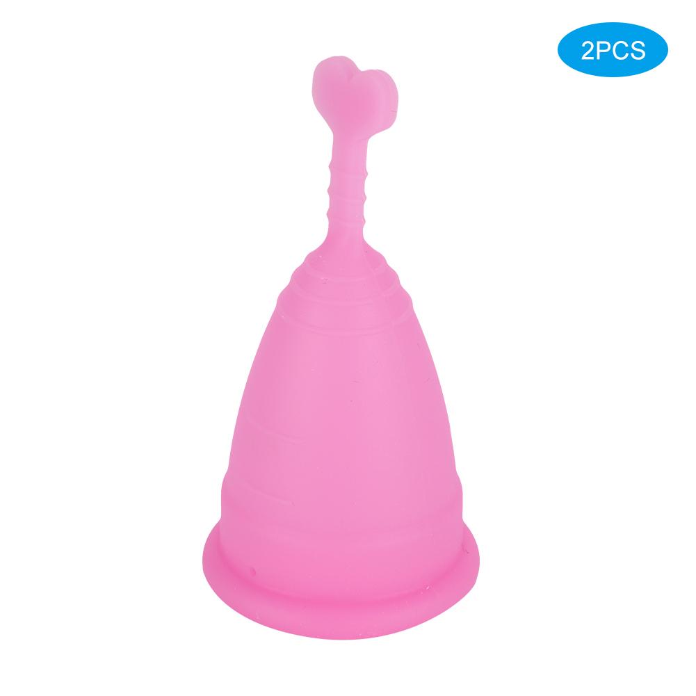 

2шт силиконовая менструальная чаша женская женская гигиеническая чаша менструальные принадлежности в форме сердца