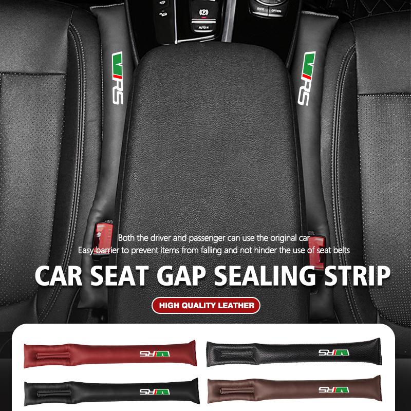 DAYB7 Leather Car Seat Gap Filler Leak Proof Soft Pad Drop Spacer For Skoda VRS Octavia 2 3 Kamiq MK3 Kodiaq Karoq Superb Fabia
