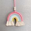 BeHandwovens Cotton Rope Rainbow Tassels Wall Car Pendants Rainbow Wall Hangings Holiday Decorations