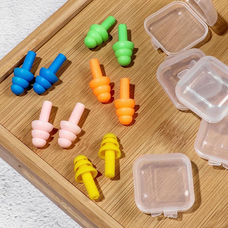 3pairs Soft Silicone Earplugs Waterproof Swimming Ear Plugs Noise Reduction Sleeping Ear Plugs Hearing Protection