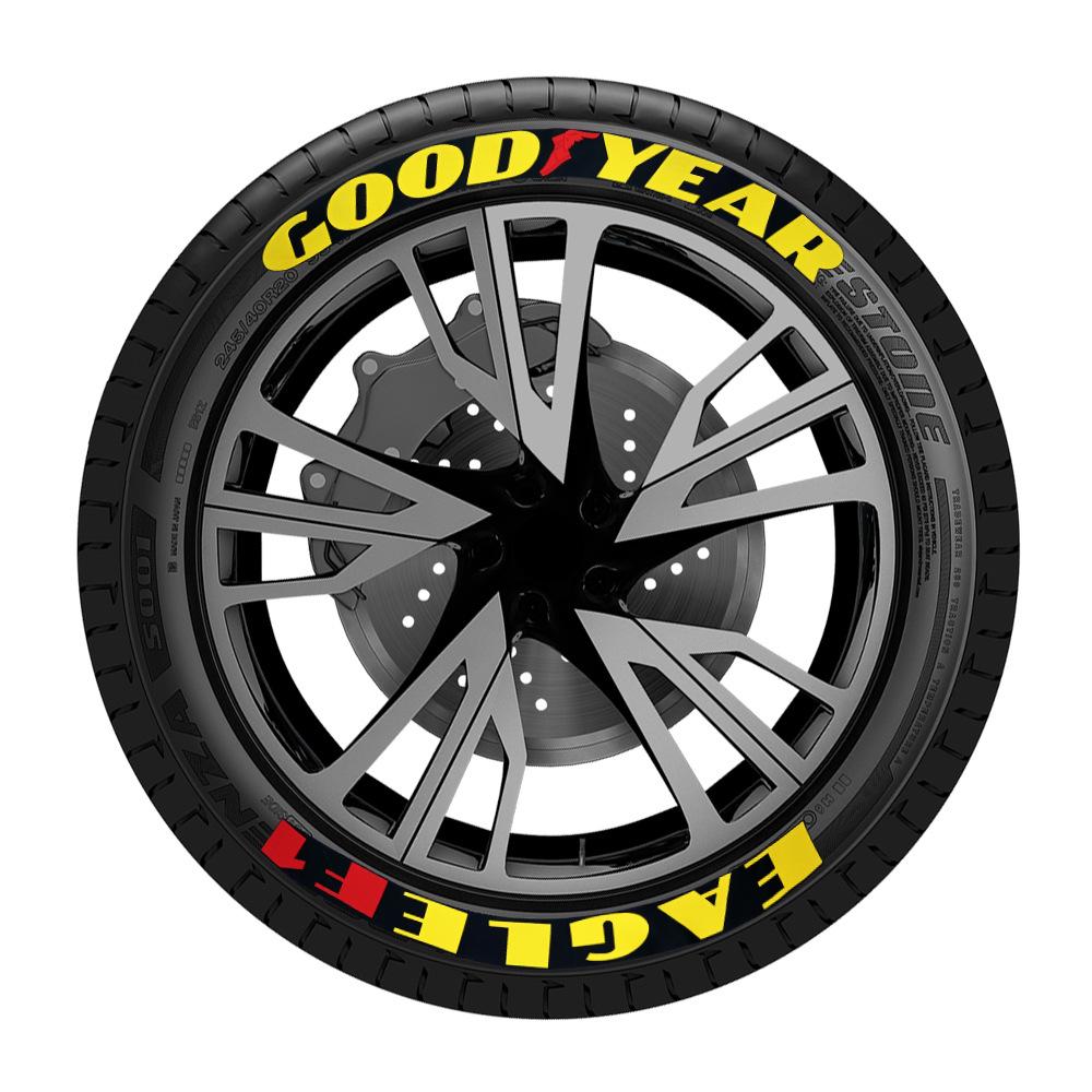 One-Piece Reflective 3D PVC Tire Letter Sticker - Personalized Car Modification