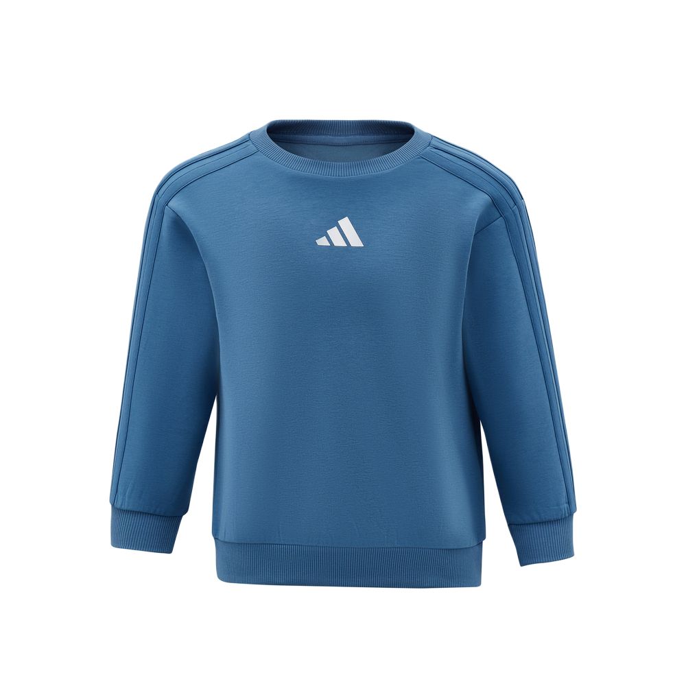 Adidas Полосатый Пуловер Круглый Вырез Длинный Рукав Детские Топы KW1209 110