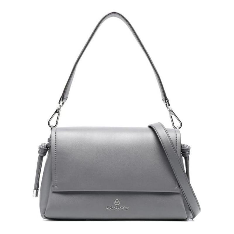 MICHAEL KORS Logo Printed Logo Leather Shoulder Bag Women s Gray