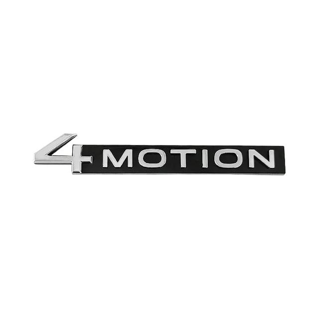3D Metal Black 4 Motion Letters Car Rear Trunk Emblem Badge Decal For VW Tayron Golf MK4 5 Tiguan 4motion Sticker Accessories zd0