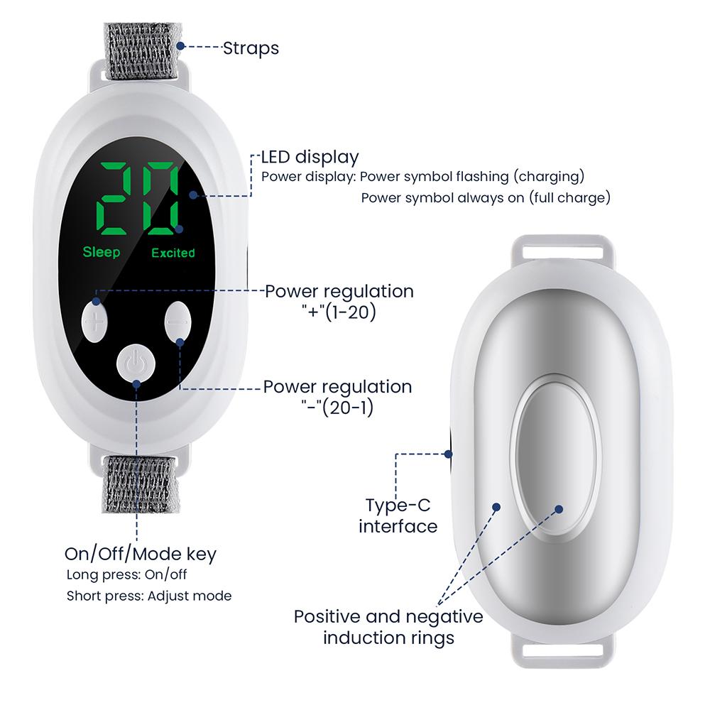 Microcurrent Sleep Aid Device EMS Sleep Aid Machine 20 Levels Sleep Aid Watch Relief Insomnia Stress Anxiety Palm Pulse Massager