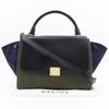 CELINE Trapeze Handbag Black / grey felt/Calfskin Women Used