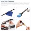 10 Pcs Clarinet Cleaning Kit All In 1 Maintenance Care Set with Inner Cloth Mouthpiece Brush Cork Grease Storage Case