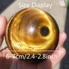 Natural Tiger Eye Crystal Ball Polished Yellow Tiger Eye Sphere for Home Decor Feng Shui Healing Raw Stone Decorative Orb