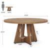 Tribesigns Square Dining Table, 31.5 Inch (80 Cm) Industrial Dining Table with Metal Base, Kitchen Table for Dining Room