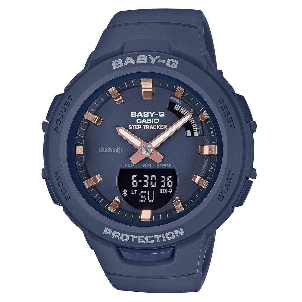 Casio Wristwatch Baby-G Domestic Genuine Product Sports Step Counter Bluetooth Equipped BSA-B100-2AJF Ladies Blue
