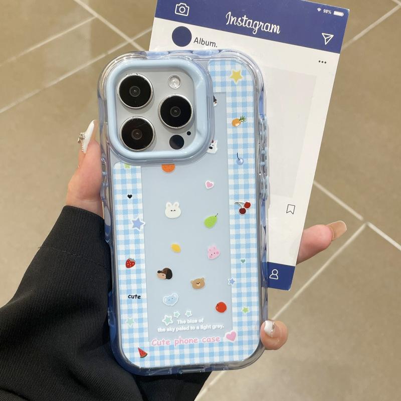 

Glitter Stand for Apple 15 Phone Case for IPhone16promax Korean Style 16 Chain 13 Transparent For iPhone 11 Pro Max