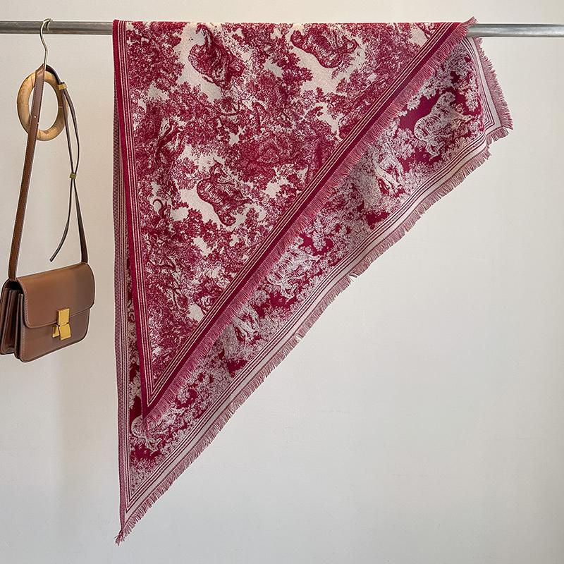 Women's Faux Cashmere Winter Scarf Thick Warm Pashmina Wrap Soft Shawl Kerchief Blanket New Design for Cold Weather