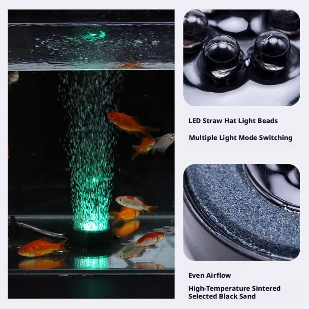 Luce Bolle Acquario Alimentata da USB Lampada a Disco d'Aria LED RGB per Decorazione Paesaggio Acquario