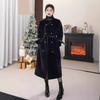 Stand Up Collar Belt, Light Luxury Mid Length Fur Integrated Coat  Women's 2025 Winter New Warm Imitation Mink Fur Fur Fur