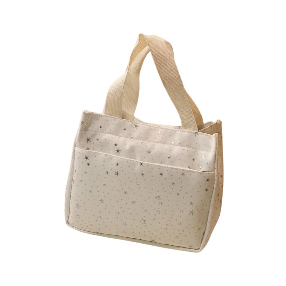 

Cosmetic Makeup Bag Star Dots Storage Bag Cloth Mommy Bag Leisure Korean Y2k Handbag Ladies Girls белый