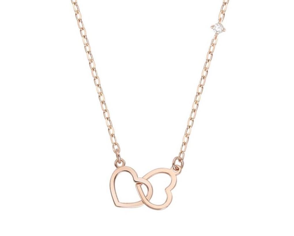 LLOYD Twin Heart 10K Necklace LNT17057T
