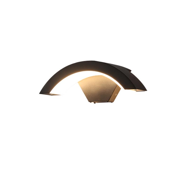 Waterproof Modern Minimalist Wall Light with Motion Sensor for Outdoor Stair and Villa Entrances