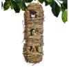 Hand-Woven Bird House Natural Grass Bird Nest Shelter Hut Small Bird Hideaway Outside Sparrows Hanging Parrot Nest Houses