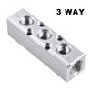 Air Hose Manifold Blocks G1 4 Port Pump Splitter Threaded Fitting High Hardness Inline Smooth Anti Oxidation Convenient Cylinder