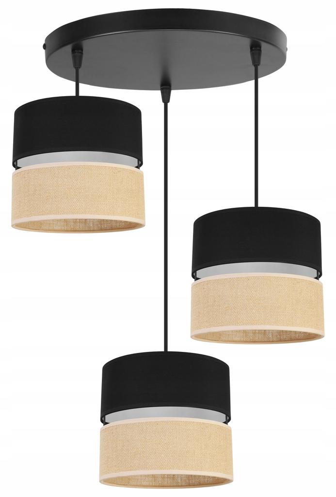 Hanging Lamp, Ceiling Chandelier, Lampshade 20Cm, Black