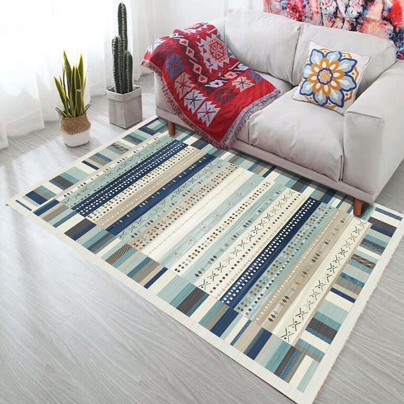 Bohemian Home Carpet Living Room Tea Table Large Carpet Rectangular Ethnic Style Carpet Bedroom Carpet