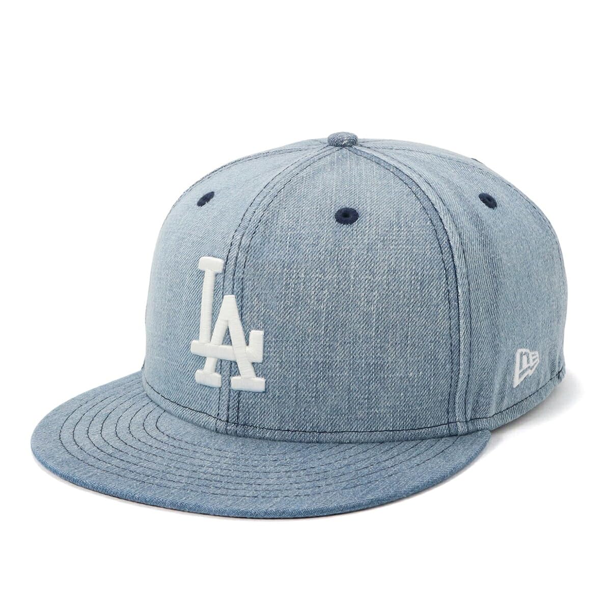 

[New Era] Flat Visor Cap MLB Dodgers LA Washed Denim 7 3/4 5950 LOSDOD WASDEN WHI 25J