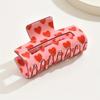 Hair Claw Clip Heart Theme Hair Claw Clamp Lovely Valentine's Day Hair Holder Barrettes Strong Hold Hairpin for Girls